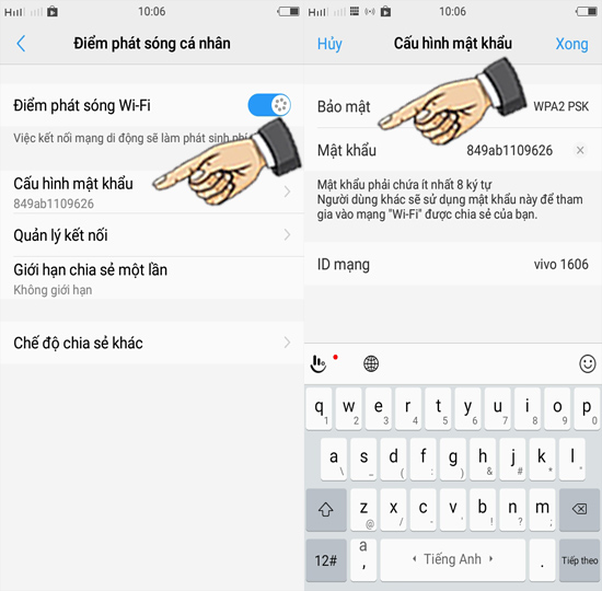 Bước 3: Thiết lập cấu hình wifi.