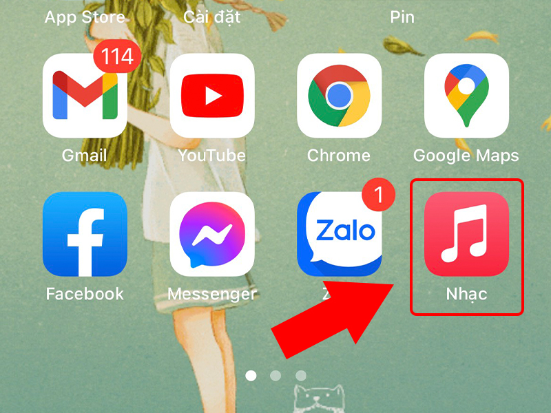 Mở ứng dụng Nhạc trên iPhone