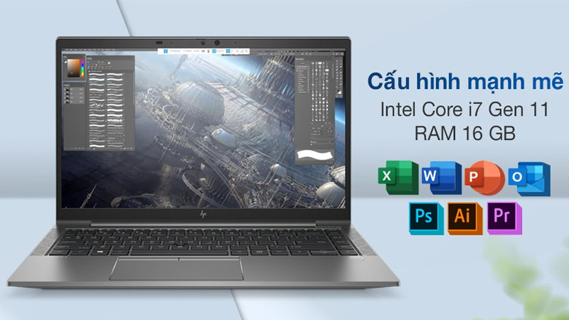 HP ZBook Firefly 14 G8 i7 1165G7 có thể xử lý các tác vụ văn phòng một cách nhanh chóng