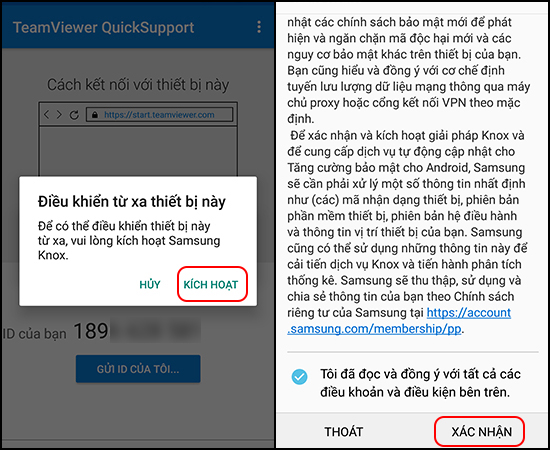 Kích hoạt Samsung Knox