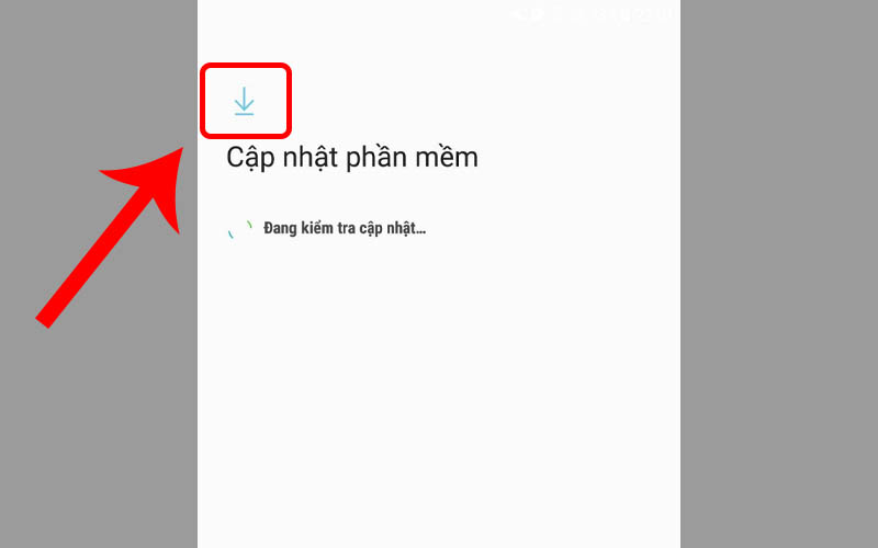  Nhấn vào mũi tên tải xuống để cập nhật phần mềm