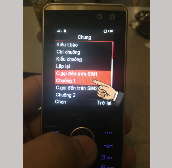 Chọn nhạc chuông từng sim