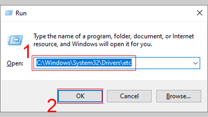 Nhấn tổ hợp Windows + R và dán đường dẫn vào
