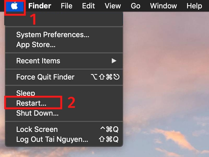 Menu Bar của MacBook