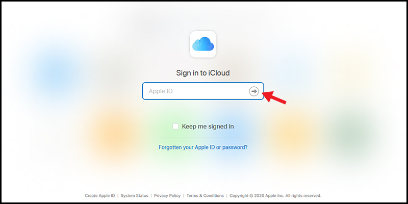 Đăng nhập iCloud