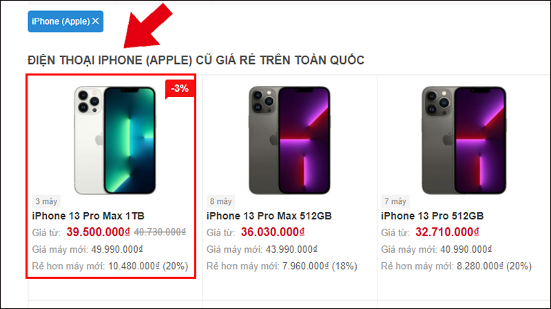 Chọn con iPhone mà bạn muốn kiểm tra