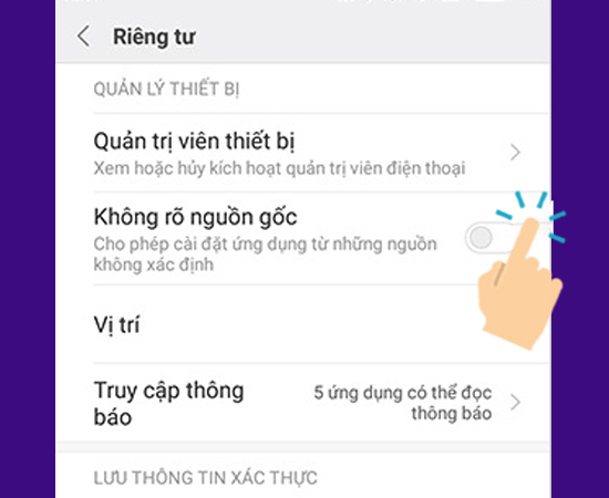 Kích hoạt Không rõ nguồn gốc