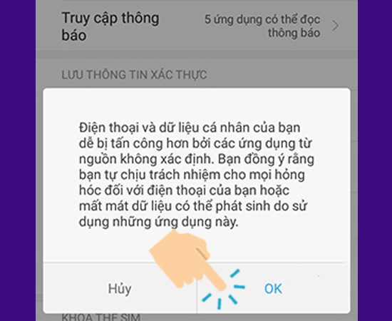 ấn vào Ok