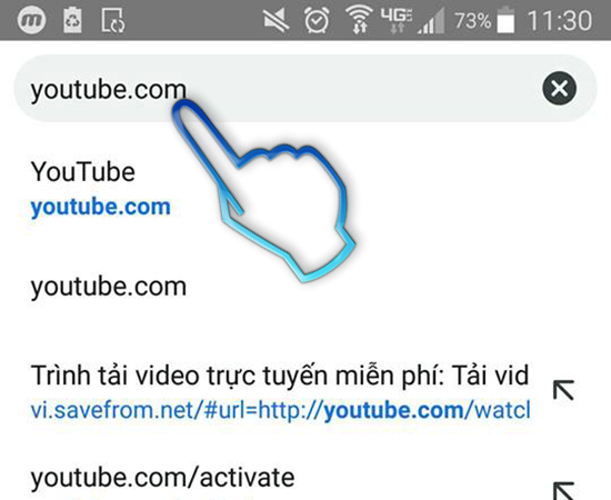 - Bước 1: Vào youtube bằng Chrome với Youtube.com