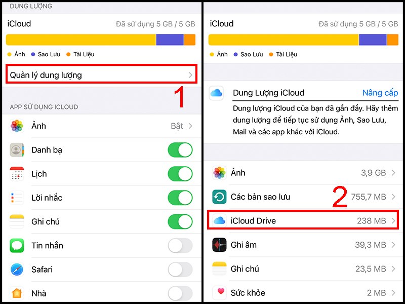 Truy cập iCloud Drive