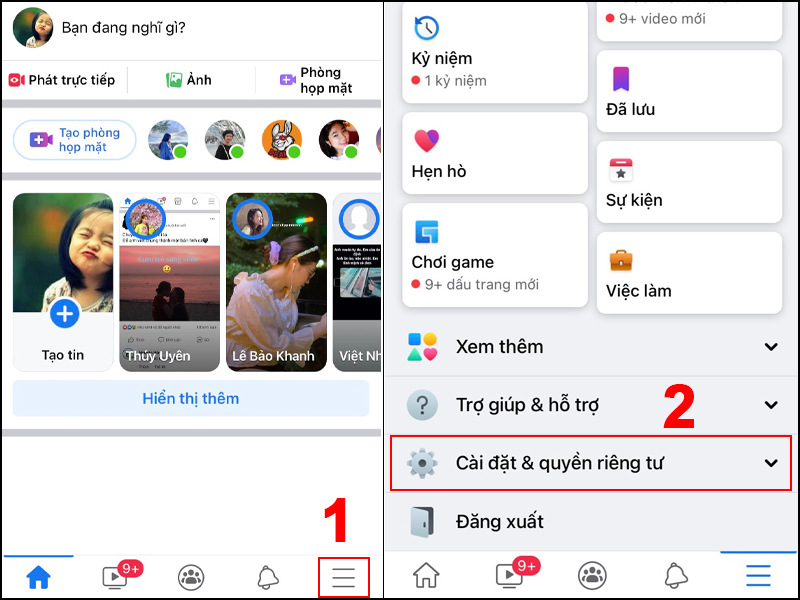 Truy cập vào Facebook để mở 