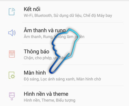 - Bước 2: Chọn Màn Hình