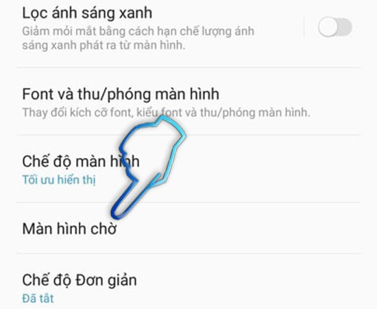 - Bước 3: Chọn Màn hình chờ