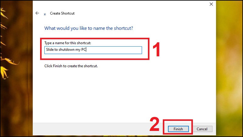 Bước 3: Đặt tên cho Shortcut