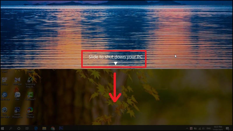 Bước 4: Màn hình desktop hiện ra Shortcut