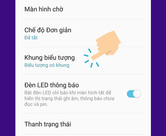  vào Khung biểu tượng