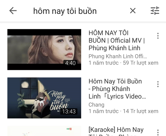 Bước 1: Các bạn hãy tải và cài đặt file APK và mở ứng dụng vừa cài đặt lên. Sau đó bạn tìm đến video yêu thích.