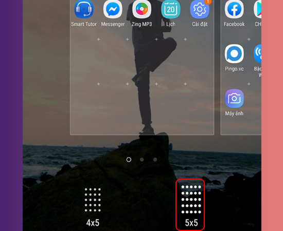 Bước 5: Cuối cùng bạn chọn lưới ứng dụng muốn thay đổi.