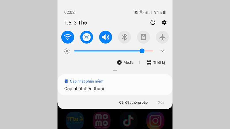 Tăng độ sáng màn hình 
