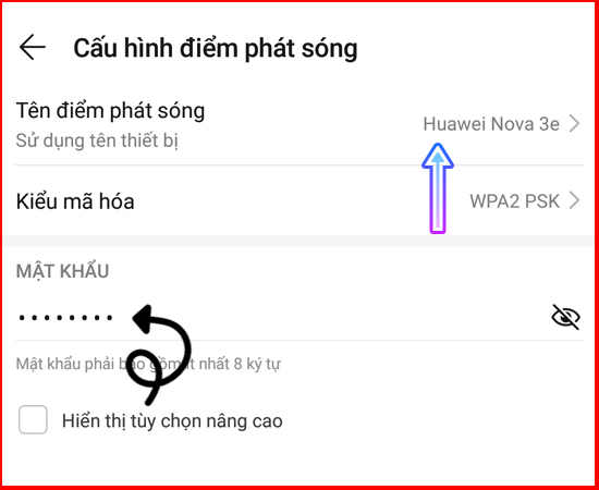 Nếu bạn muốn thay đổi tên thiết bị hay mật khẩu truy cập thì có thể chọn tại mục Cấu hình điểm phát sóng