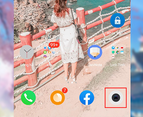 Bước 1: Các bạn vào Camera
