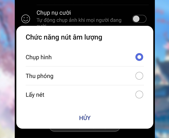 Cuối cùng các bạn chọn Chụp hình