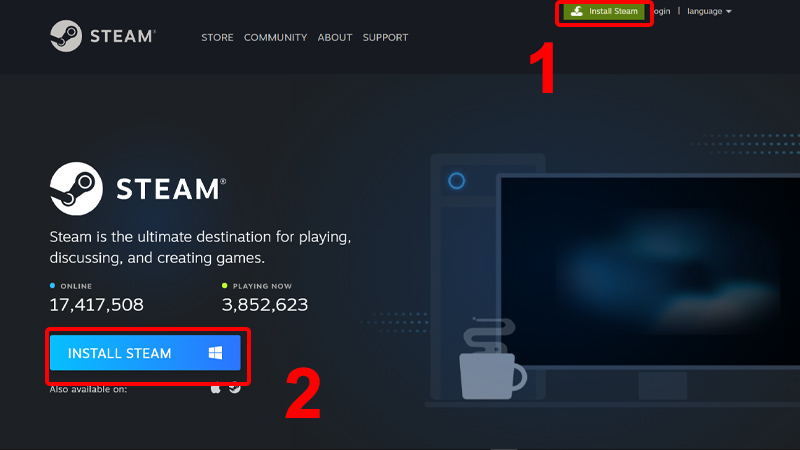 Tải, cài đặt Steam cho máy tính 