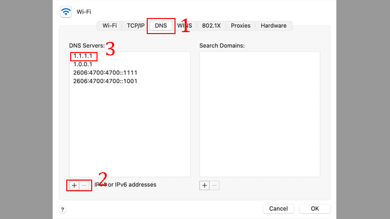  Thêm Preferred DNS