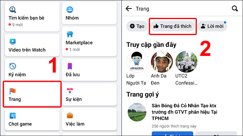 Đi tới mục Trang đã thích