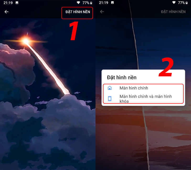 Đặt video làm hình nền