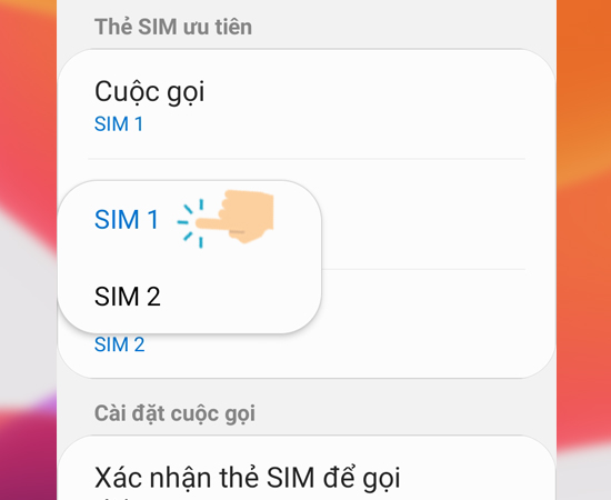 Bước 5: Cuối cùng bạn hãy chọn sim khi nhắn tin.