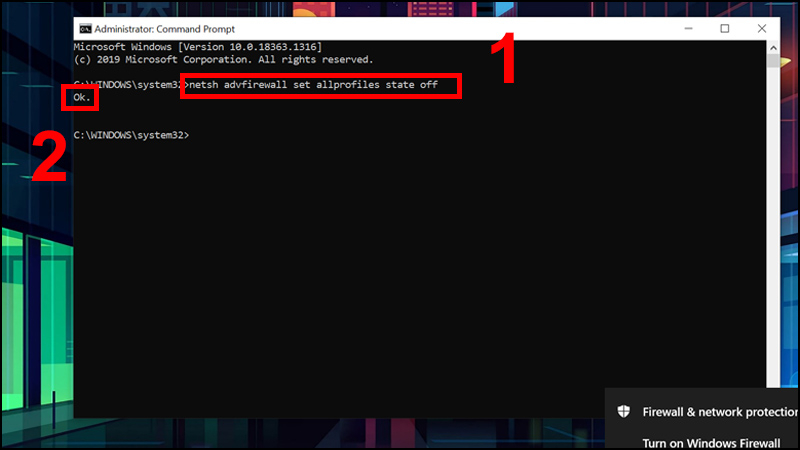 Hướng dẫn cách tắt tường lửa trên máy tính Windows 10