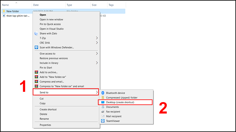 Cách tạo phím tắt cho thư mục trên máy tính Windows 10 1