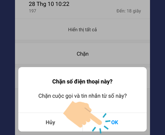 chọn Ok để xác nhận