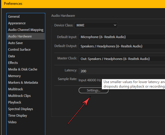 Bước 3: Click chọn setting.