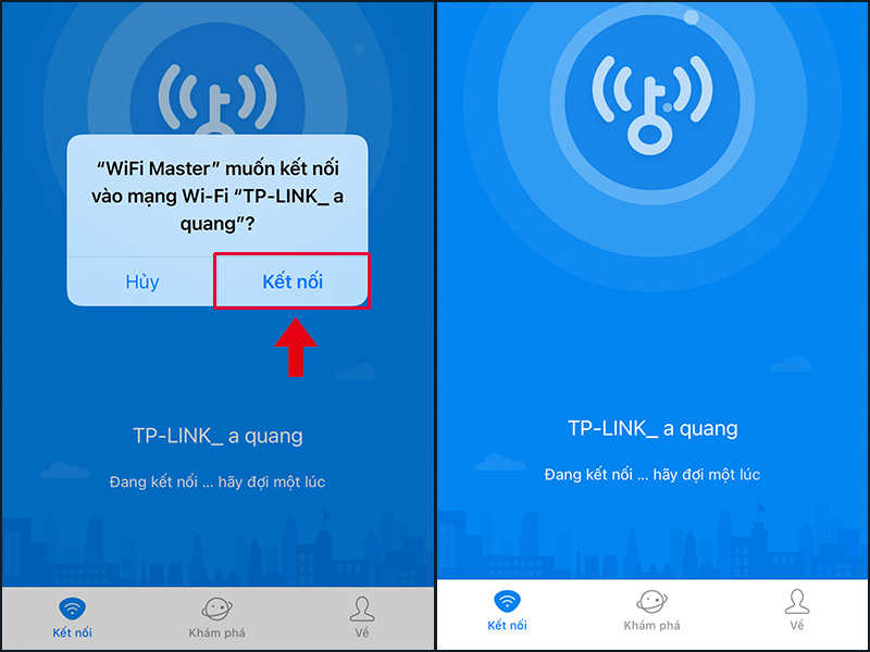 Bạn hãy xác nhận đồng ý kết nối WiFi