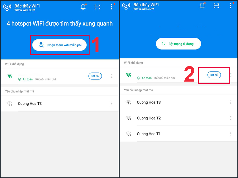 Hãy kết nối với nguồn mạng WiFi an toàn và miễn phí