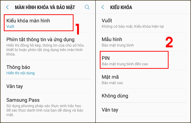 Kiểu khóa Mã pin là kiểu khóa khá thông dụng