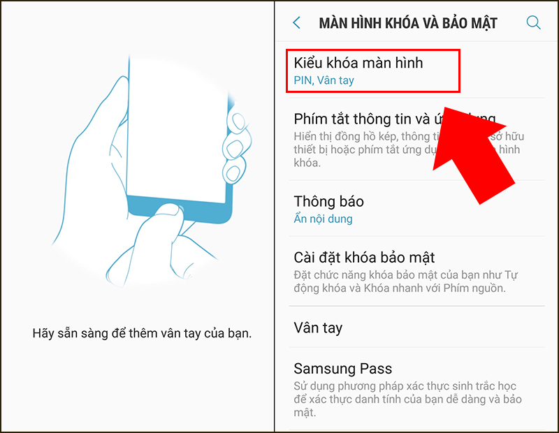 Tạo thêm mật khẩu vân tay để tăng tính bảo mật cho điện thoại của bạn