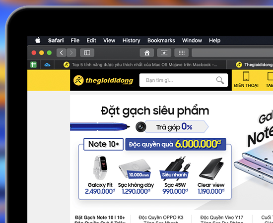 4/ Biểu tưởng web trên safari