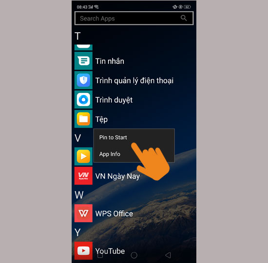 Bạn cũng có thể Pin thêm ứng dụng ra màn hình chính