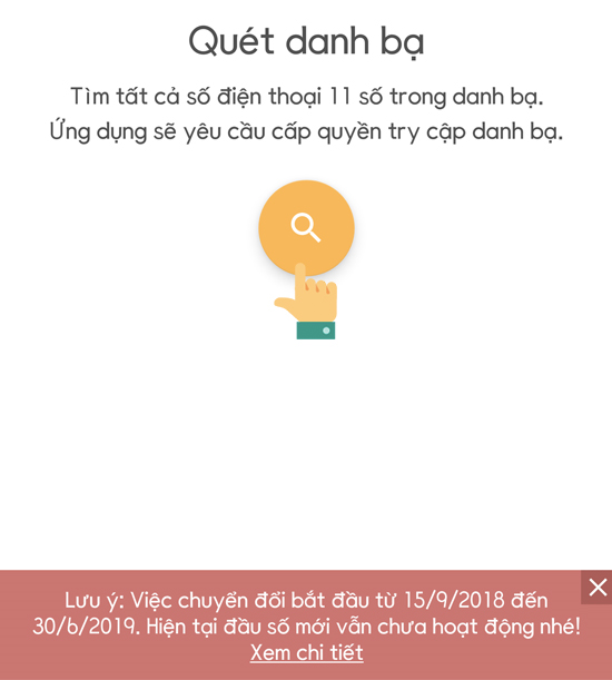 bấm vào kính lúp