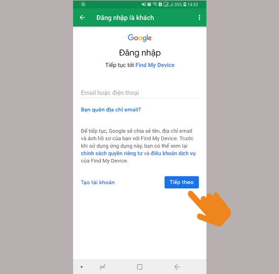 Đăng nhập tài khoản gmail