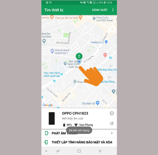 Tìm thấy điện thoại của bạn