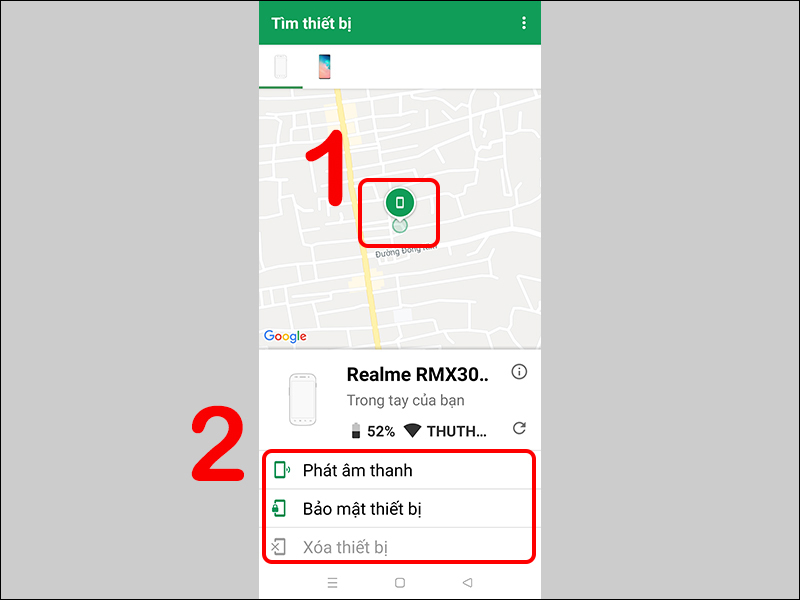 Cách định vị, tìm điện thoại Realme