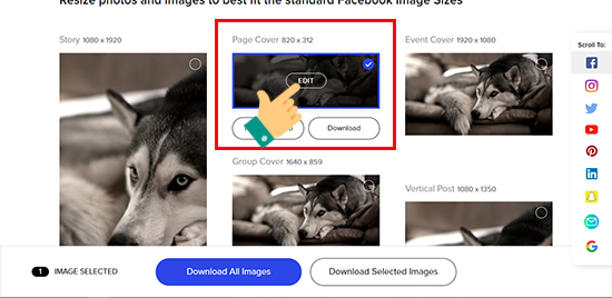 Chọn Edit để chỉnh lại ảnh