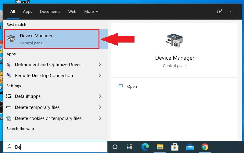 Mở cửa sổ Device Manager và kiểm tra