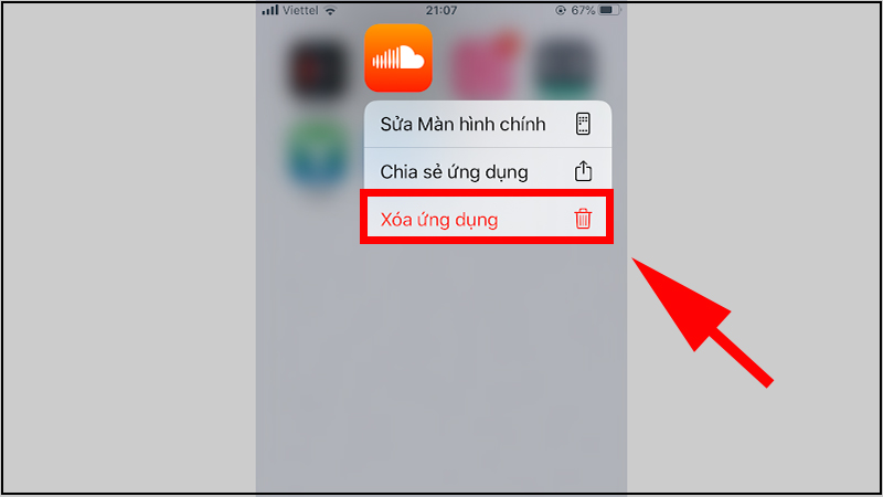 Xóa ứng dụng trực tiếp trên giao diện iPhone