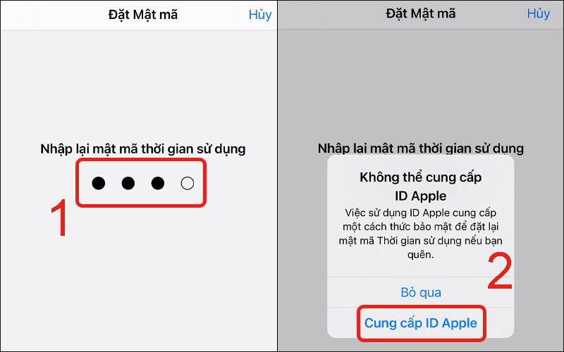 Chọn cung cấp ID Apple