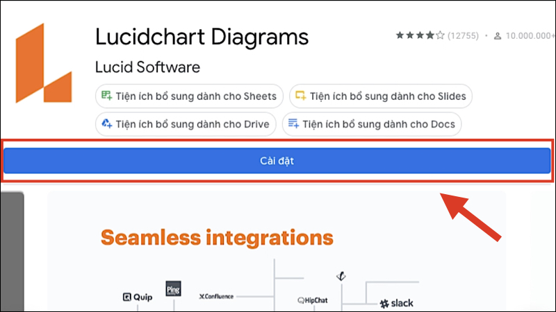 Chọn Cài đặt Tiện ích